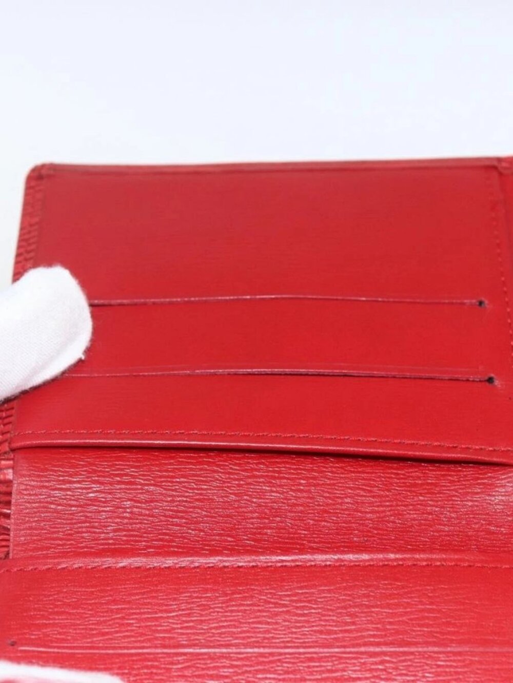 LOUIS VUITTON Porte Monnaie Billets Cartes Credit Wallet Red - Picture 10 of 15